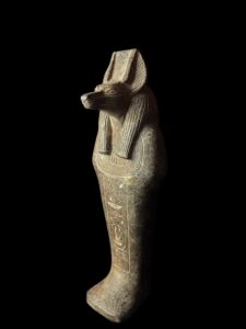 Basalt Stone Egyptian God Anubis Statue - Image 2