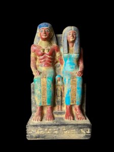 Rare Egyptian King and Queen Statue: Ancient Egypt Decor - Image 2