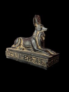 Basalt Stone Egyptian God Anubis Statue - Image 2