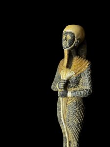 God Ptah Statue: Rose & Black Granite Egyptian Replica - Image 2