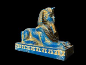 Egyptian Sphinx replica statue made of Stone, Sphinx statuette. - Image 2