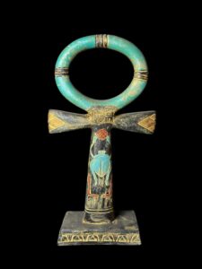 cross key of life with Scarab beetle symbol and sun disk. - Image 2