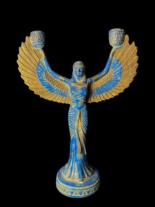 Vintage Goddess Isis statue, unique Isis goddess Statue. - Image 2
