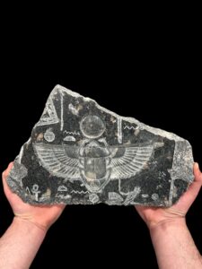 Egyptian Scarab beetle relief made of Natural Granite stone. - Image 2