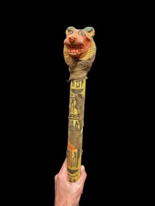 Sceptre staff, Head of Sekhmet Waz sceptre. Ancient Egyptian waz-scpetre - Image 2