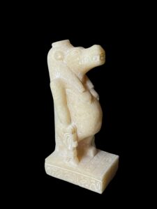 Handmade Egyptian Goddess Taweret Statue: Sobek Crocodile Symbol - Image 2