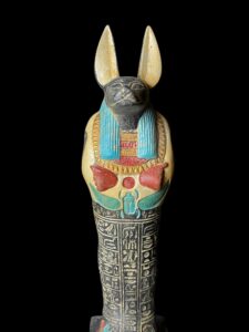 Jackal God Anubis statue made in Egypt, Egyptian Anubis sculpture. - Image 2