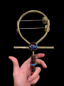 Egyptian Sistrum: Eye of Horus Ankh, Ancient Musical Instrument - Image 2