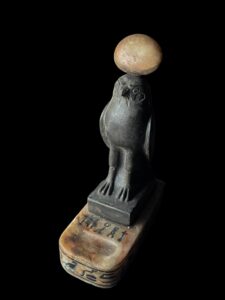 Falcon Egyptian God Ra Statue: Solid Stone & Alabaster - Image 2