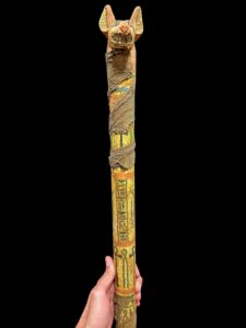Sceptre staff, Head of Anubis Waz sceptre. Ancient Egyptian waz-scpetre - Image 2
