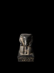 Vintage Ram God Khnum Statue: Ancient Egyptian Decor - Image 2
