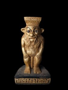 Hand-Carved God Bes Statue: Authentic Egyptian Art Home Decor - Image 2