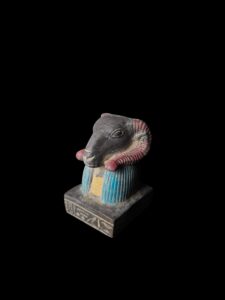 Vintage Ram God Khnum Statue: Ancient Egyptian Decor - Image 2
