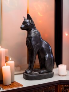 Ancient Egyptian Goddess Bastet statue, Home decor statues made in Egypt - Image 2
