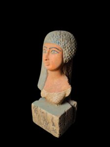 Handcarved Stone Queen Statue with Cobra - Ancient Egyptian Decor - Image 2