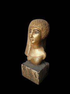 Handcarved Stone Queen Statue with Cobra - Ancient Egyptian Decor - Image 2