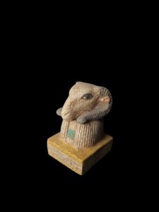 Vintage Ram God Khnum Statue: Ancient Egyptian Decor - Image 2