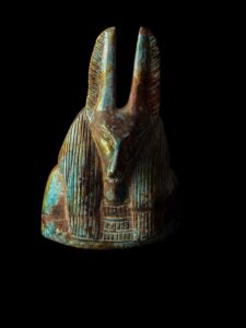 Flame Stone Egyptian God Anubis Statue - Image 2