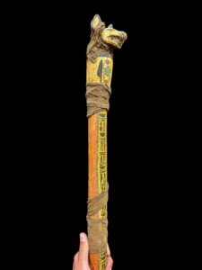 Sceptre staff, Head of Anubis Waz sceptre. Ancient Egyptian waz-scpetre - Image 2
