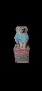 Egyptian Baboon Stone Statue: Museum Replica, Thoth Symbol - Image 2