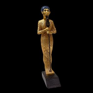God Ptah Statue: Rose & Black Granite Egyptian Replica - Image 2