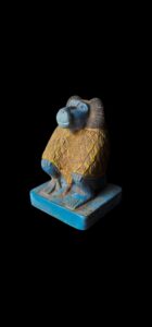 Porcelain Egyptian Baboon Statue: Museum Replica Thoth Symbol - Image 2