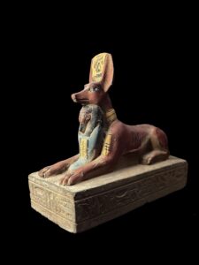 Basalt Stone Egyptian God Anubis Statue - Image 2