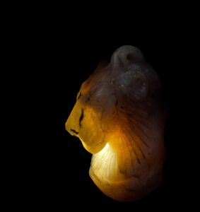 Hand-Carved Agate Sekhmet Pectoral - Egyptian Goddess Pendant - Image 2