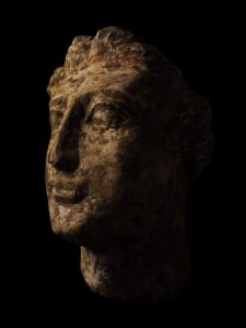 Vintage Sculpture from Greek Mythology of God Apollo from Lime Stone , Handmade Statue - Image 2