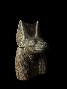 Hand Carved Granite Anubis Statue: Authentic Egyptian Decor - Image 2