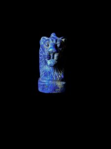 Hand-Carved Lapis Lazuli Sekhmet Pectoral Pendant - Image 2