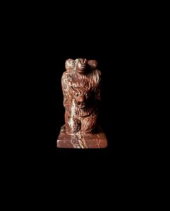 Hand-Carved Jasper Goddess Sekhmet Pectoral Pendant - Image 2