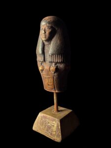 Egyptian vintage Ushabti, Shabti with Museum stand. Egyptian replica artifacts - Image 2