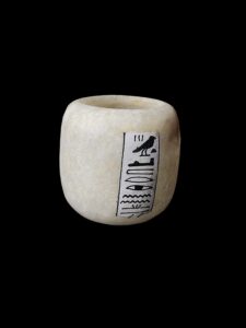 Egyptian Alabaster Vase: Anubis Decor, Handcrafted - Image 2