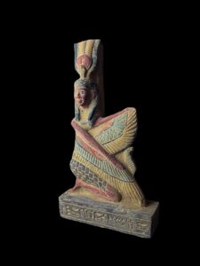 Vintage Goddess Isis statue, unique Isis goddess Statue. - Image 2