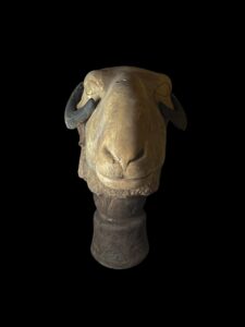 Vintage Ram God Khnum Statue: Ancient Egyptian Decor - Image 2