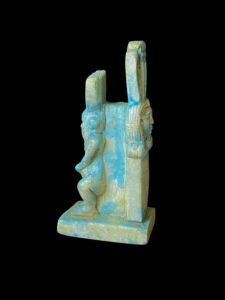 Goddess Hathor with God Bes form statue - Image 2