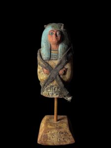 Egyptian vintage Ushabti, Shabti with Museum stand. Egyptian replica artifacts - Image 2