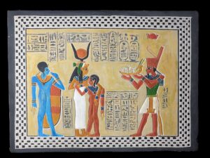 Goddess Hathor & Ihy Egyptian Relief Art - Image 2