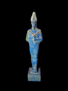 Basalt Egyptian God Osiris Statue: Natural Colors - Image 2