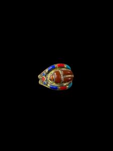 Egyptian Scarab Ring: King Tutankhamun Style, Good Luck Symbol - Image 2