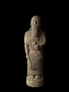 Mesopotamia art for Lamassu statue - Assyrian winged bull relief sculpture amulet - Image 2