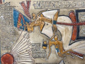 Ancient Egyptian Royal Devotion - Akhenaten's Family Worshipping the Sun God Atun , Akhenaton family - Image 2