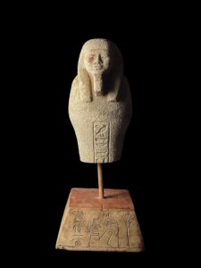 Egyptian vintage Ushabti, Shabti with Museum stand. Egyptian replica artifacts - Image 2
