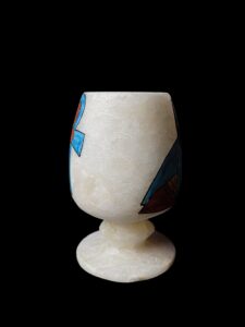 Egyptian Alabaster Anubis Cup: Home Decor Vase - Image 2