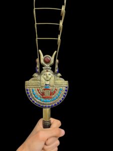 Goddess Hathor Sistrum: Vintage Egyptian Musical Instrument - Image 2