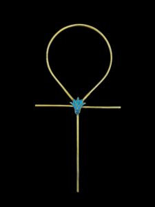 Hand-Crafted Ankh Cross: Key of Life with Lotus Flower - Image 2