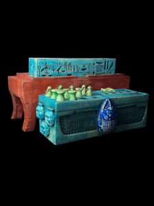 Egyptian Senet Board Game: God Bes, Winged Isis, Scarab Beetle - Image 2