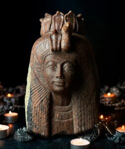 Granite Queen Tuya Statue with Cobra Crown - Image 2