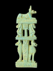 Amulet for God Anubis with Cobra Goddess and Djed pillar of Osiris - Image 2